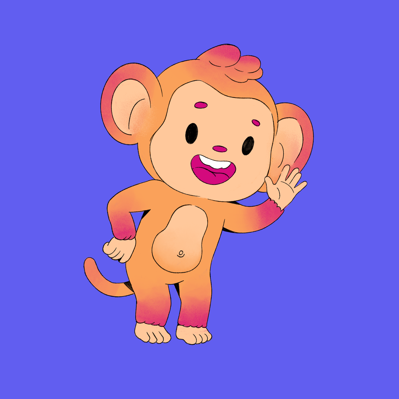 Hình ảnh con khỉ hoạt hình dễ thương 3
