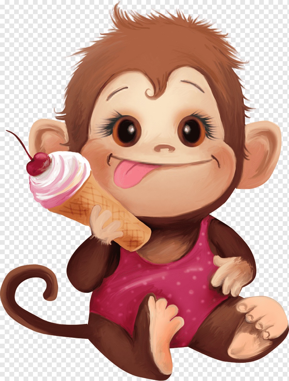 Hình ảnh con khỉ hoạt hình dễ thương 5