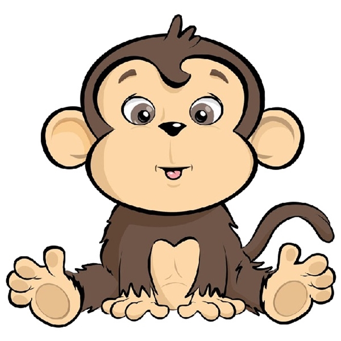 Hình ảnh con khỉ hoạt hình dễ thương 6