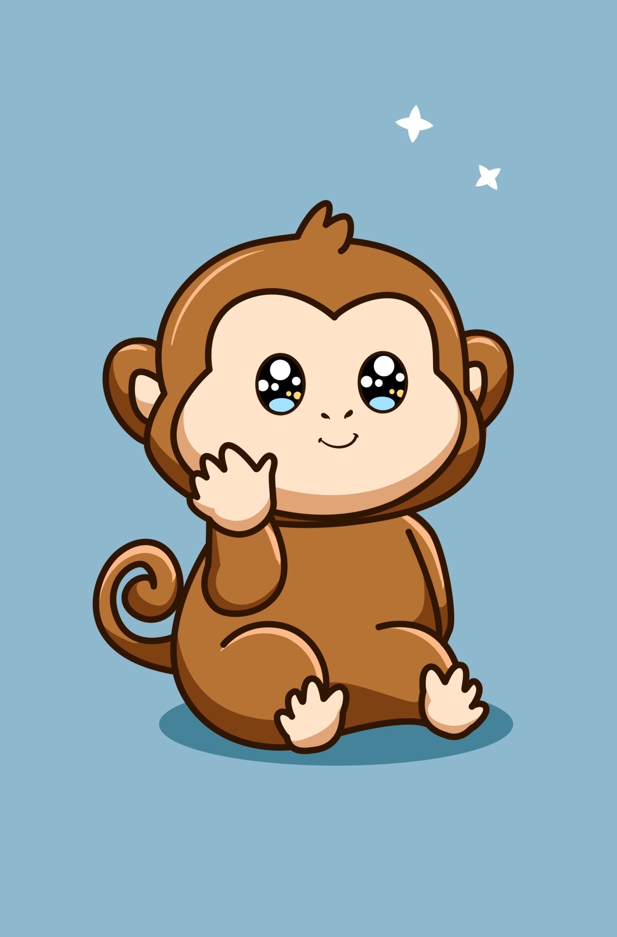 Hình ảnh con khỉ hoạt hình dễ thương 7