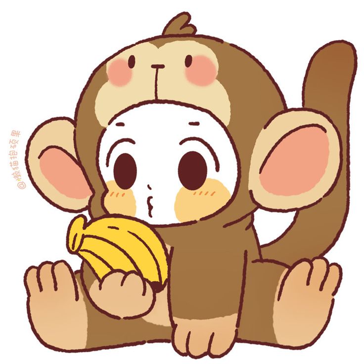 Hình ảnh con khỉ hoạt hình dễ thương 9