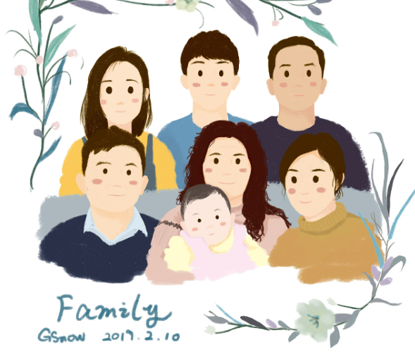 Hình hoạt hình gia đình 7 người 5
