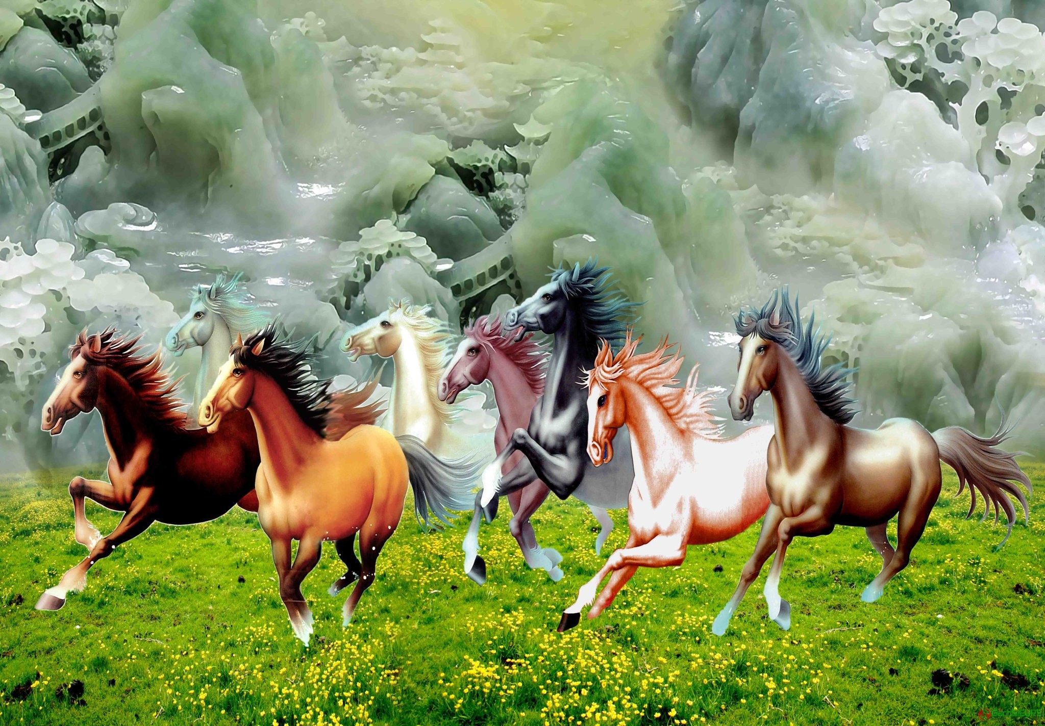 Hình ảnh con ngựa trong tranh phong thủy 6