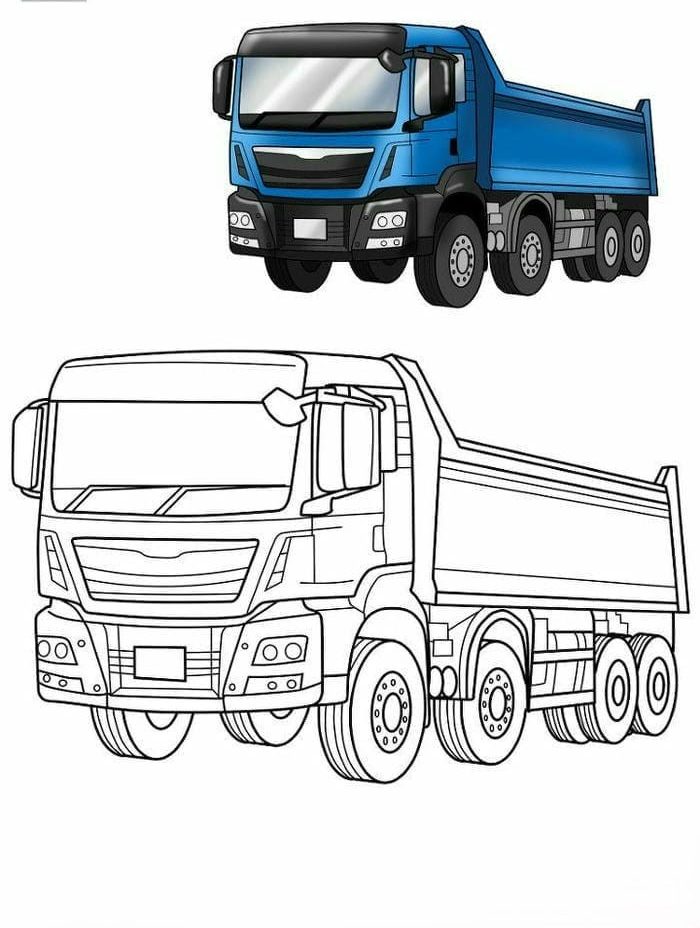 anh-tranh-to-mau-o-to-tai-e1725179749406 Ảnh tranh tô màu ô tô tải