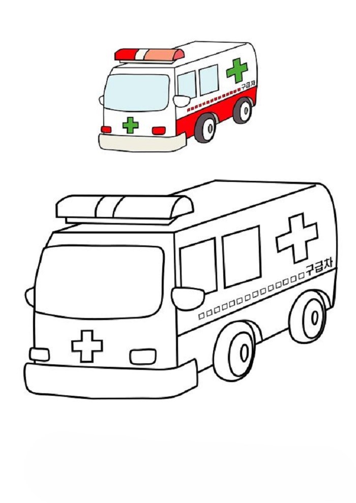 tranh-to-mau-xe-o-to-cuu-thuong-don-gian-cho-be Tranh tô màu xe ô tô cứu thương đơn giản cho bé