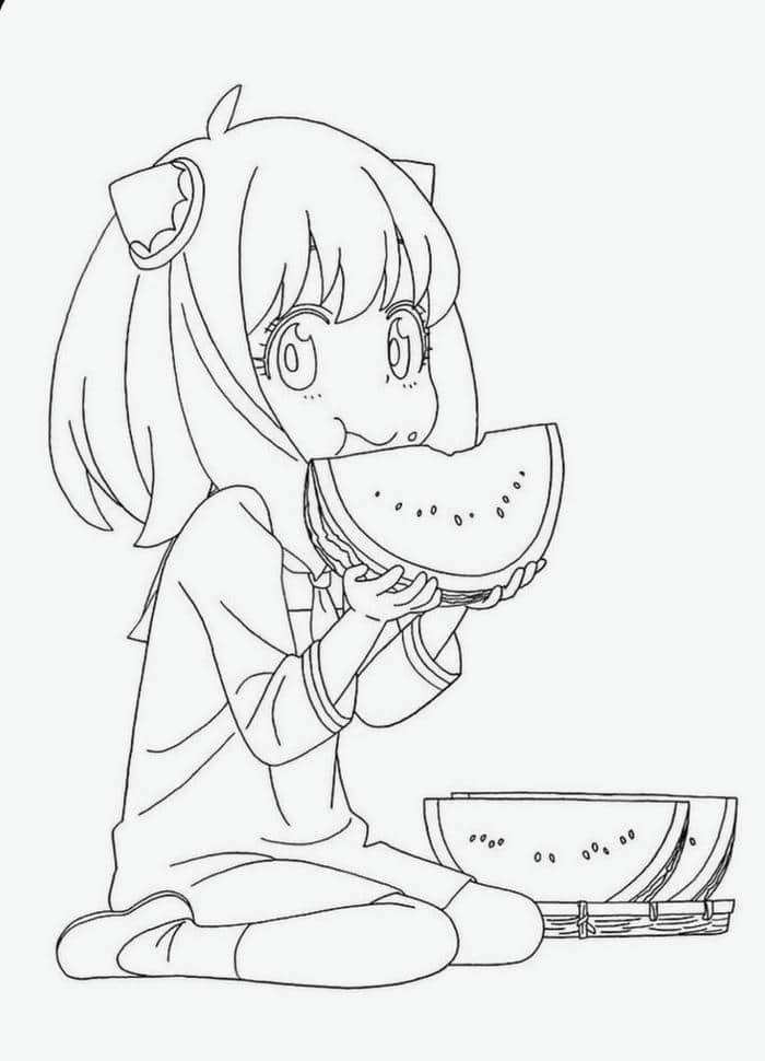 anh-tranh-to-mau-anime-cute ảnh tranh tô màu anime cute