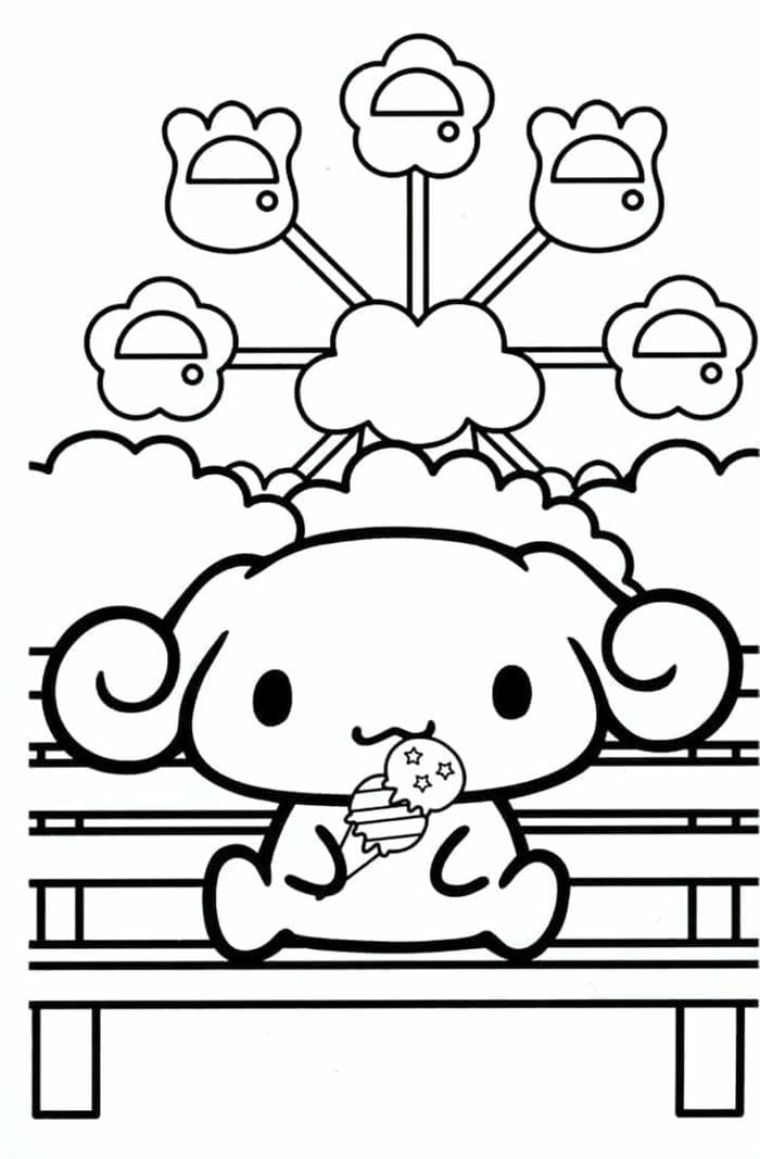 anh-tranh-to-mau-cinnamoroll-an-kem-sieu-de-thuong Ảnh tranh tô màu Cinnamoroll ăn kem siêu dễ thương