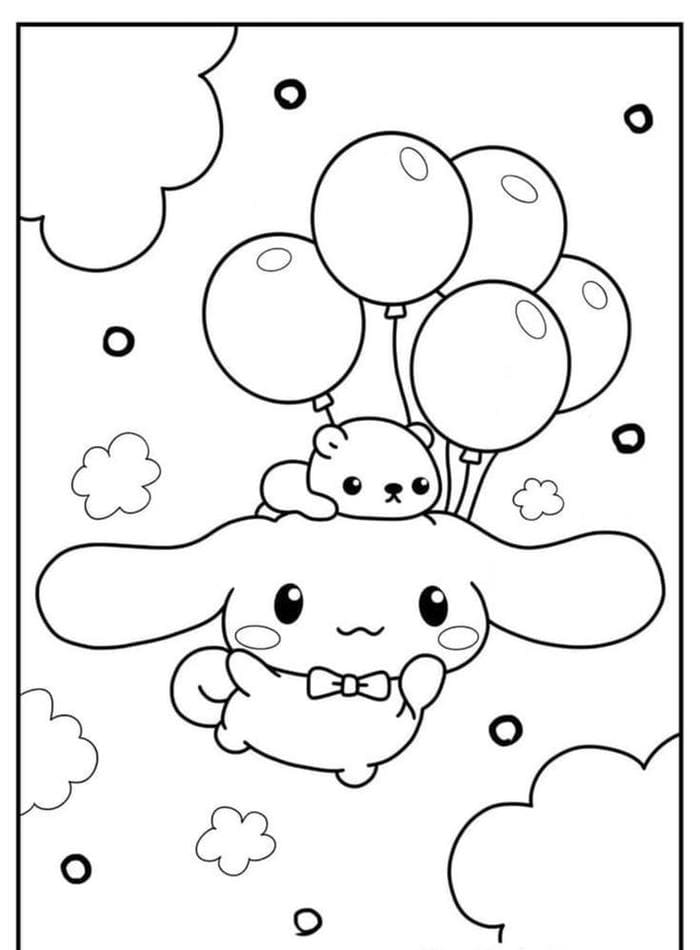 anh-tranh-to-mau-cinnamoroll-cam-bong-bay Ảnh tranh tô màu Cinnamoroll cầm bóng bay