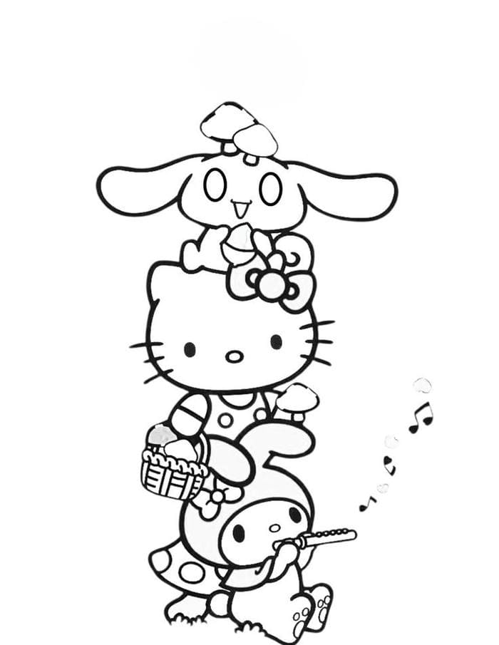 anh-tranh-to-mau-cinnamoroll-hello-kitty-va-melody-sieu-dang-yeu Ảnh tranh tô màu Cinnamoroll, Hello Kitty và Melody siêu đáng yêu