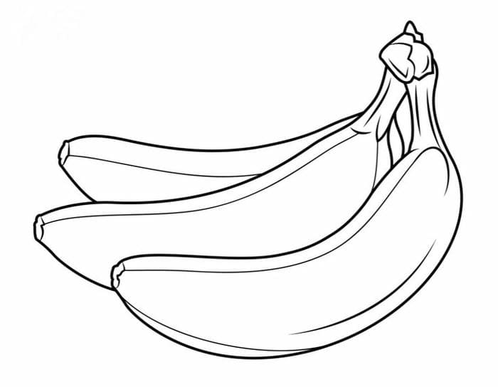 Ảnh tranh tô màu hình nải chuối đơn giản