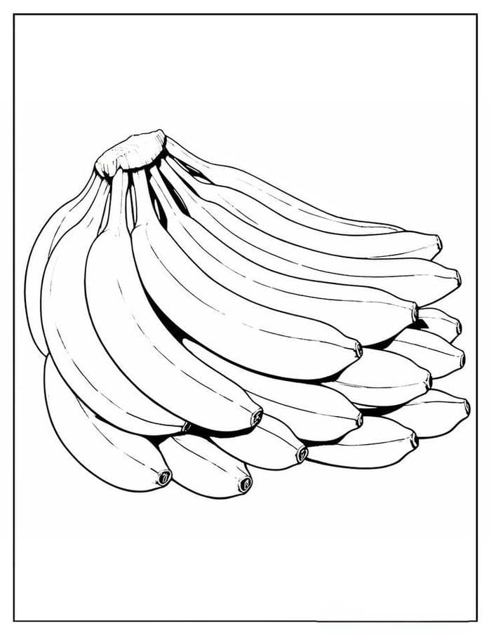 Ảnh tranh tô màu hình nải chuối