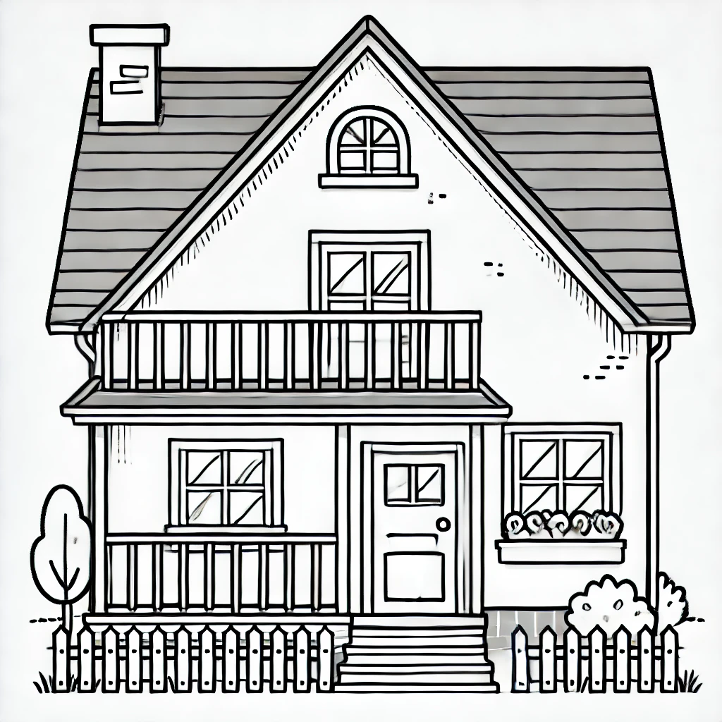 anh-tranh-to-mau-ngoi-nha-don-gian-cho-be-5-tuoi Ảnh tranh tô màu ngôi nhà đơn giản cho bé 5 tuổi