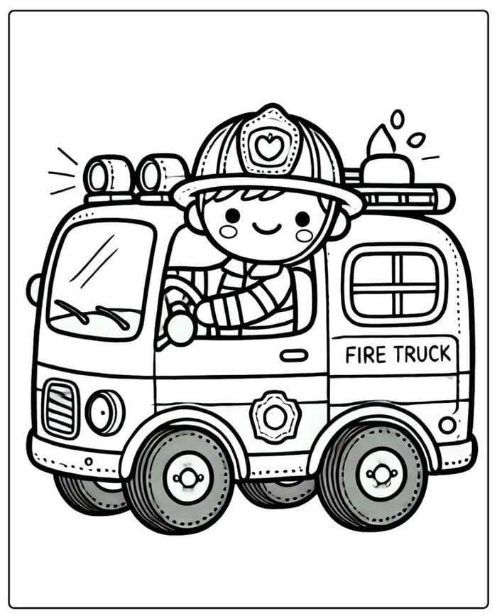 anh-tranh-to-mau-xe-cuu-hoa-don-gian-cho-be Ảnh tranh tô màu xe cứu hỏa đơn giản cho bé