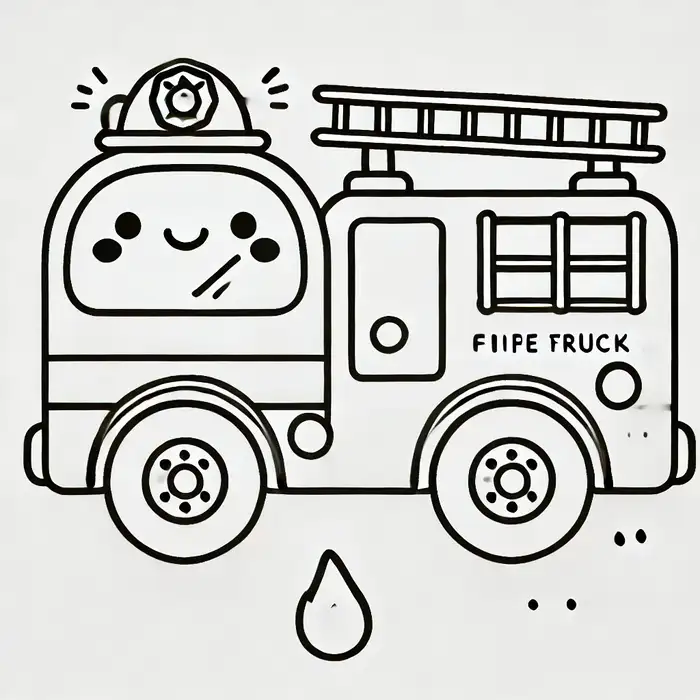 anh-tranh-to-mau-xe-cuu-hoa-don-gian-cute-cho-be Ảnh tranh tô màu xe cứu hỏa đơn giản, cute cho bé