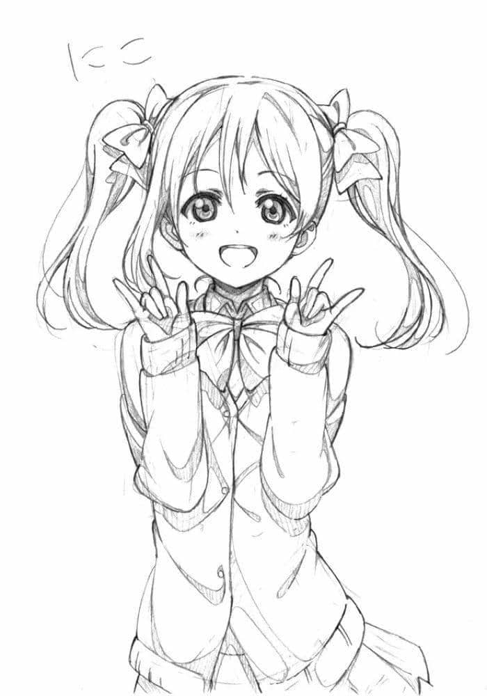cute-tranh-to-mau-anime-girl-ngau cute tranh tô màu anime girl ngầu