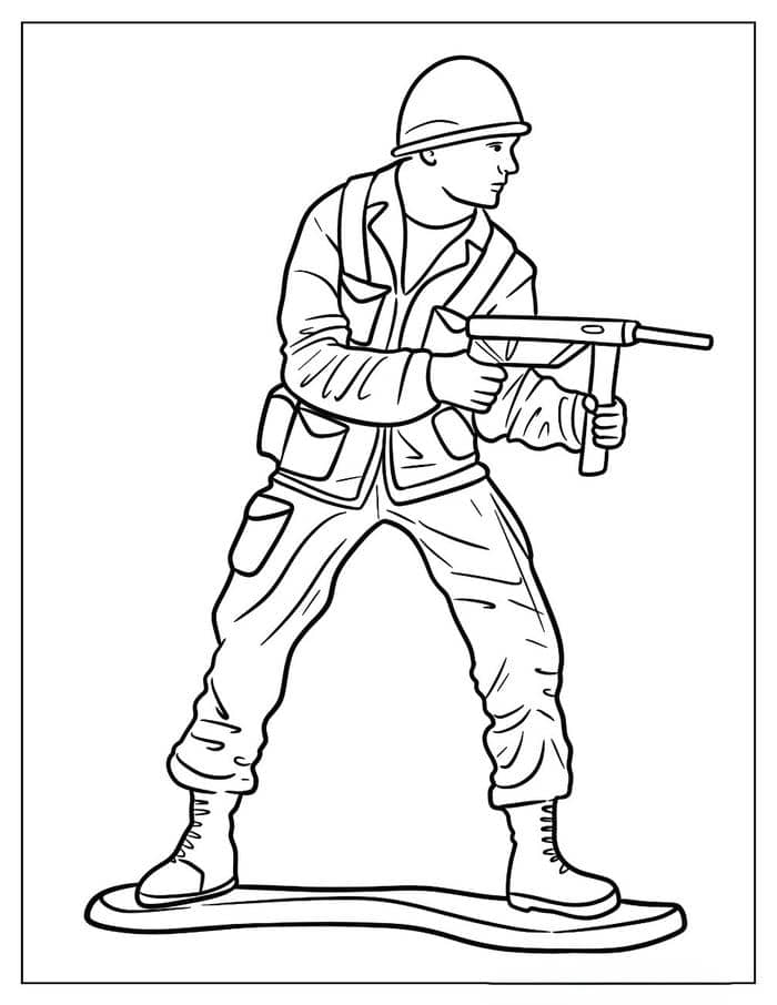 Hình ảnh chú bộ đội tranh tô màu cho bé