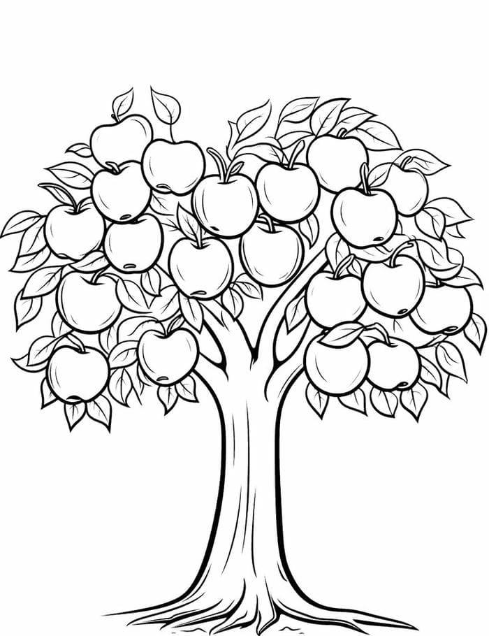 hinh anh tranh to mau cay tao don gian