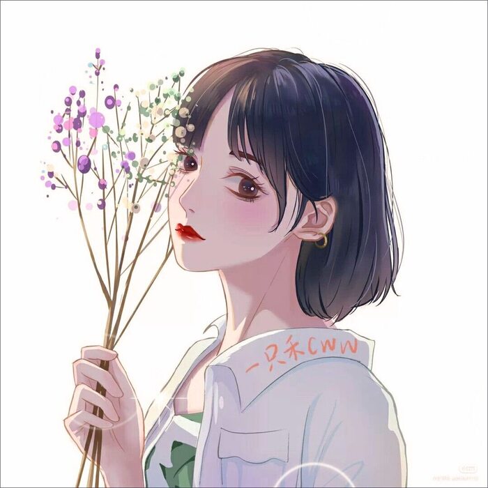 hinh co gai cam hoa 39 Hình cô gái cầm hoa 39