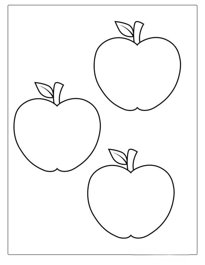 Hình tô màu quả táo