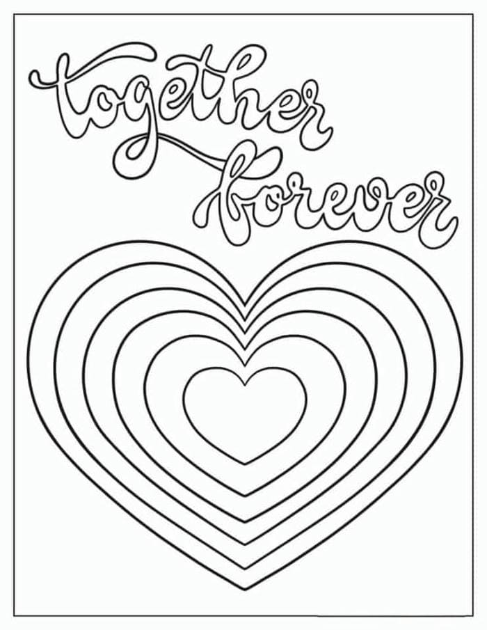 Hình tô màu trái tim cho bé