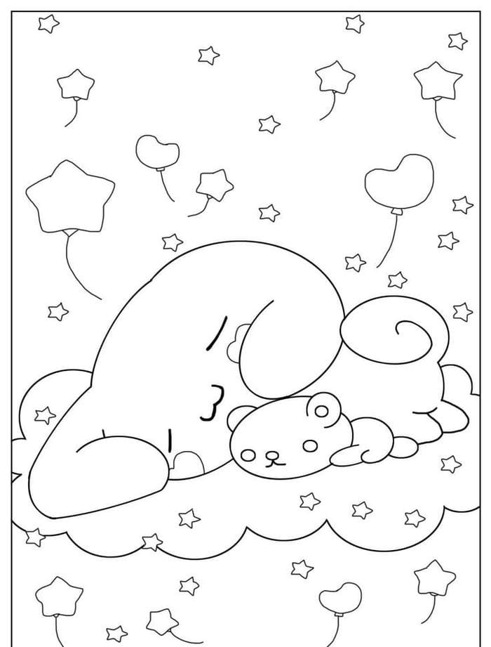 hinh-tranh-to-mau-cinnamoroll-nam-ngu-sieu-de-thuong Hình tranh tô màu Cinnamoroll nằm ngủ siêu dễ thương