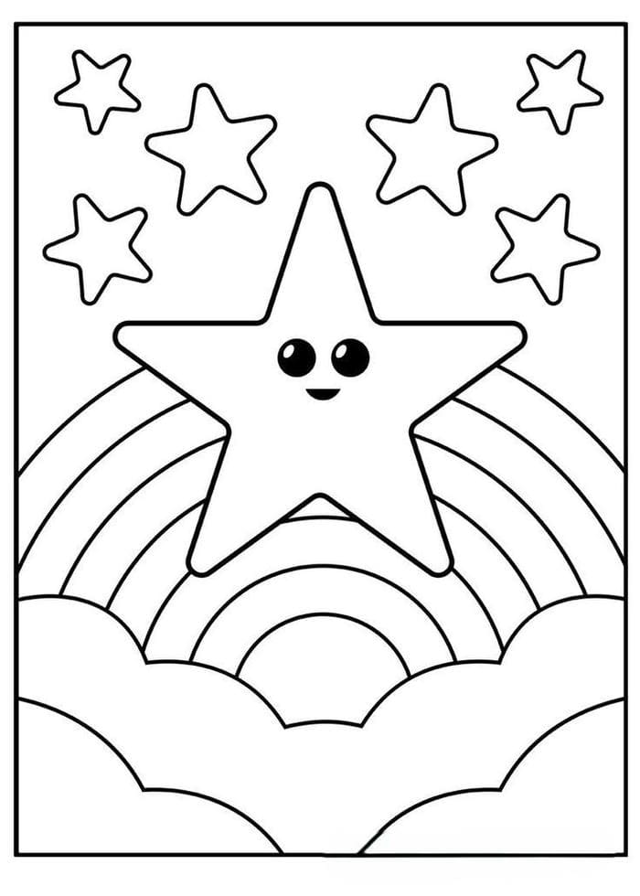 hinh-tranh-to-mau-nhung-ngoi-sao-nho-va-cau-vong Hình tranh tô màu những ngôi sao nhỏ và cầu vồng