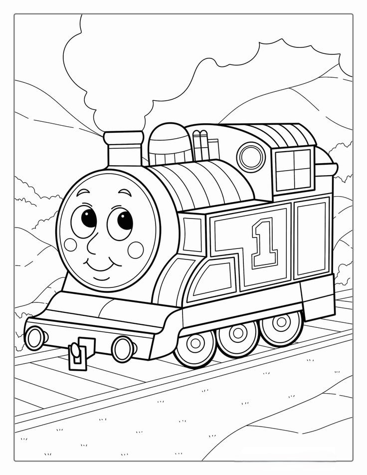 Hình tranh tô màu tàu hỏa