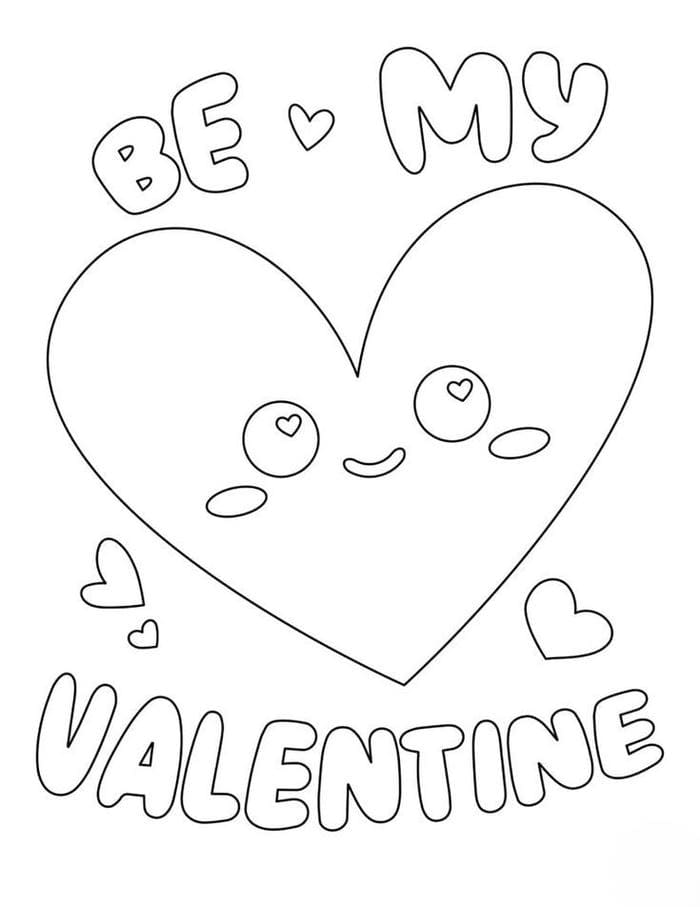 Hình tranh tô màu trái tim siêu đáng yêu