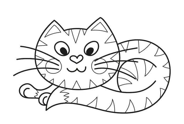 in con mèo tô màu