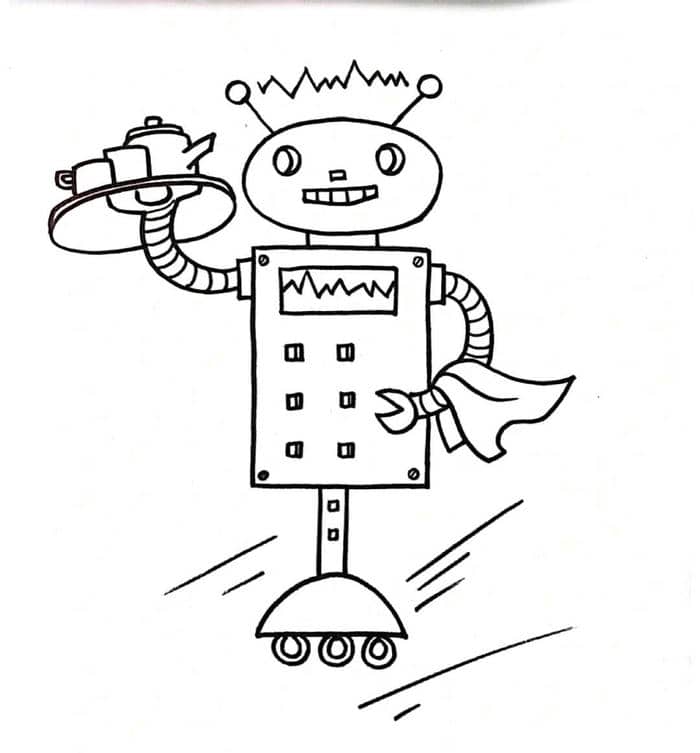 rô bốt tranh tô màu robot