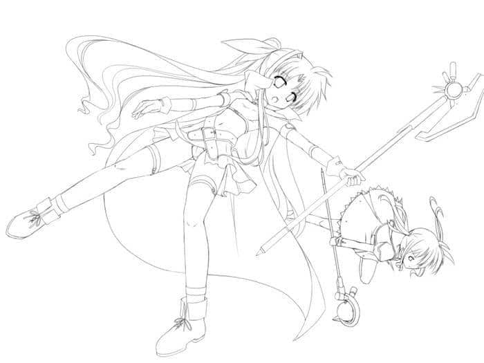 to-mau-anime-cute tô màu anime cute