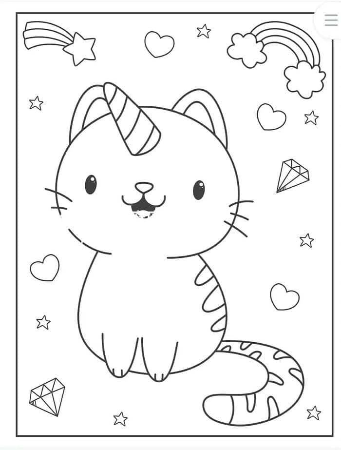 tô màu con mèo cute