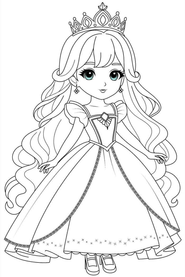 to-mau-cong-chua-anime tô màu công chúa anime
