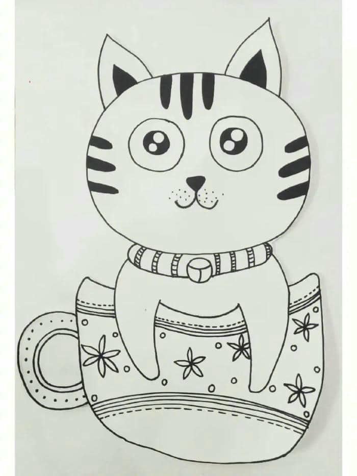 tranh con mèo thật