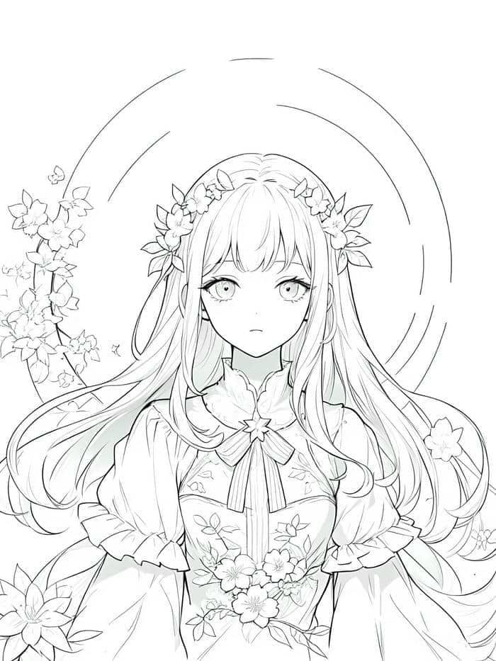 tranh-to-mau-anime-girl-ngau tranh tô màu anime girl ngầu