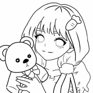 tranh to mau anime nu cute