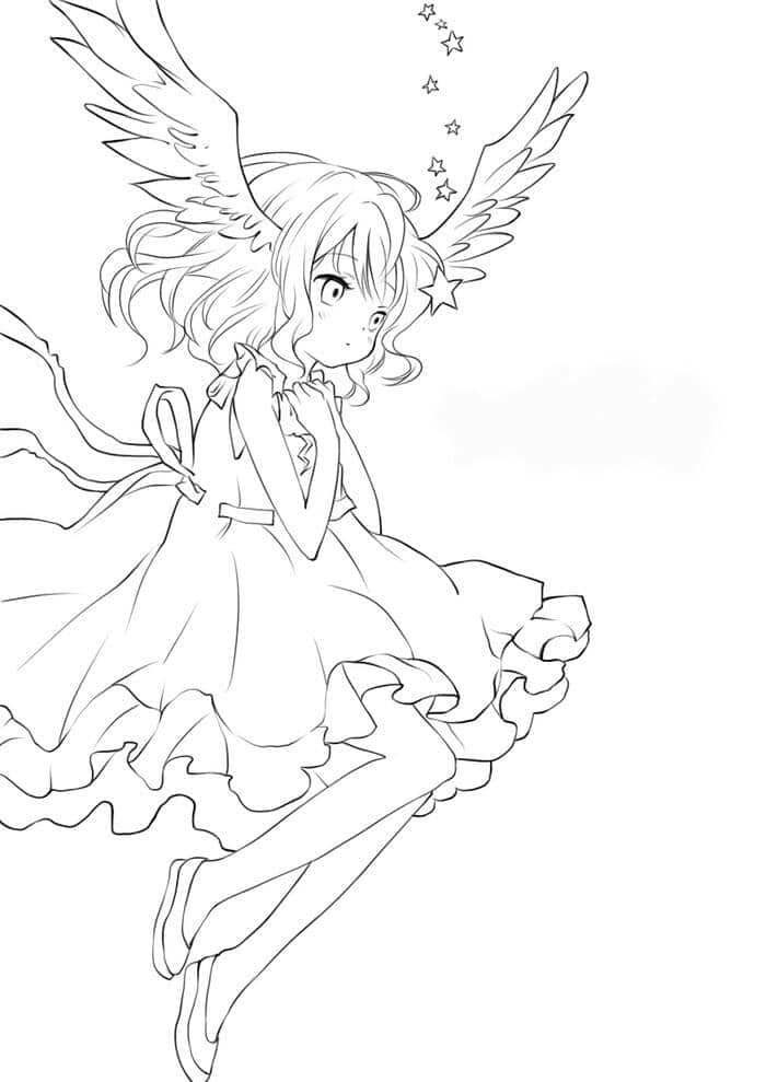 tranh-to-mau-anime-nu tranh tô màu anime nữ