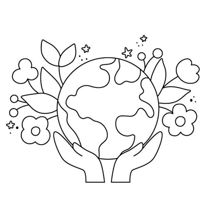 tranh to mau bao ve trai dat don gian cho be