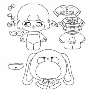 tranh to mau bup be chibi thay do sieu dang yeu