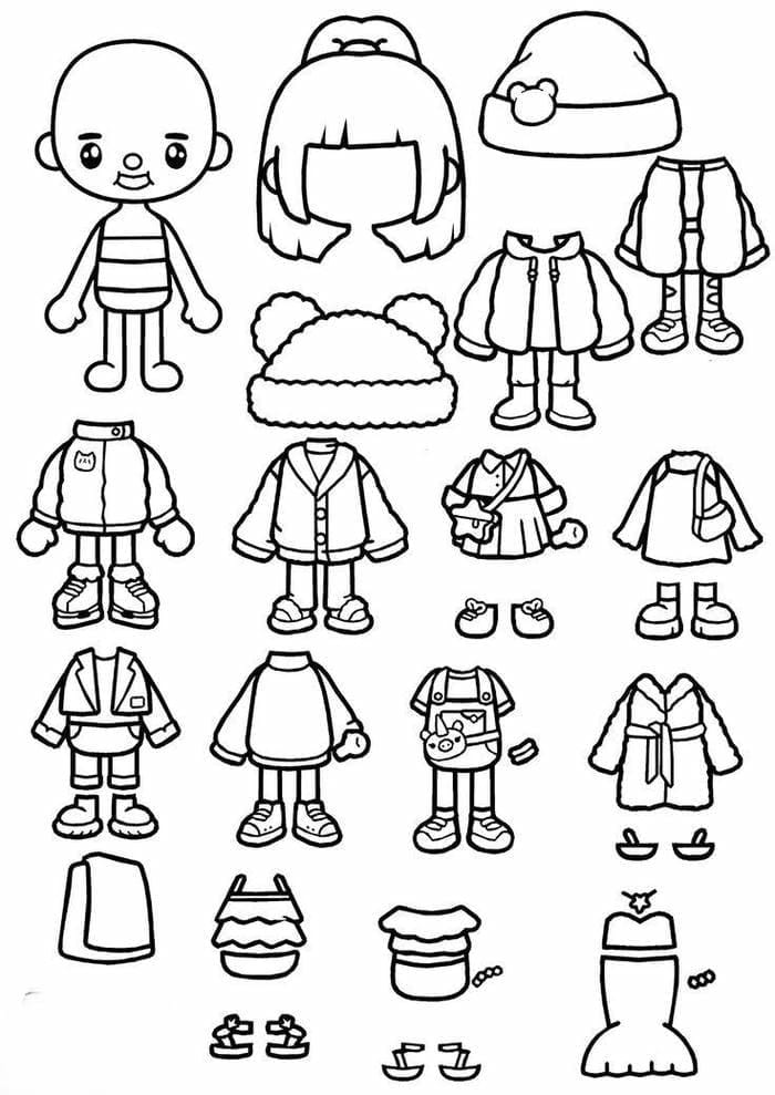 tranh-to-mau-bup-be-tocaboca-giay-thay-do Tranh tô màu búp bê Tocaboca giấy thay đồ