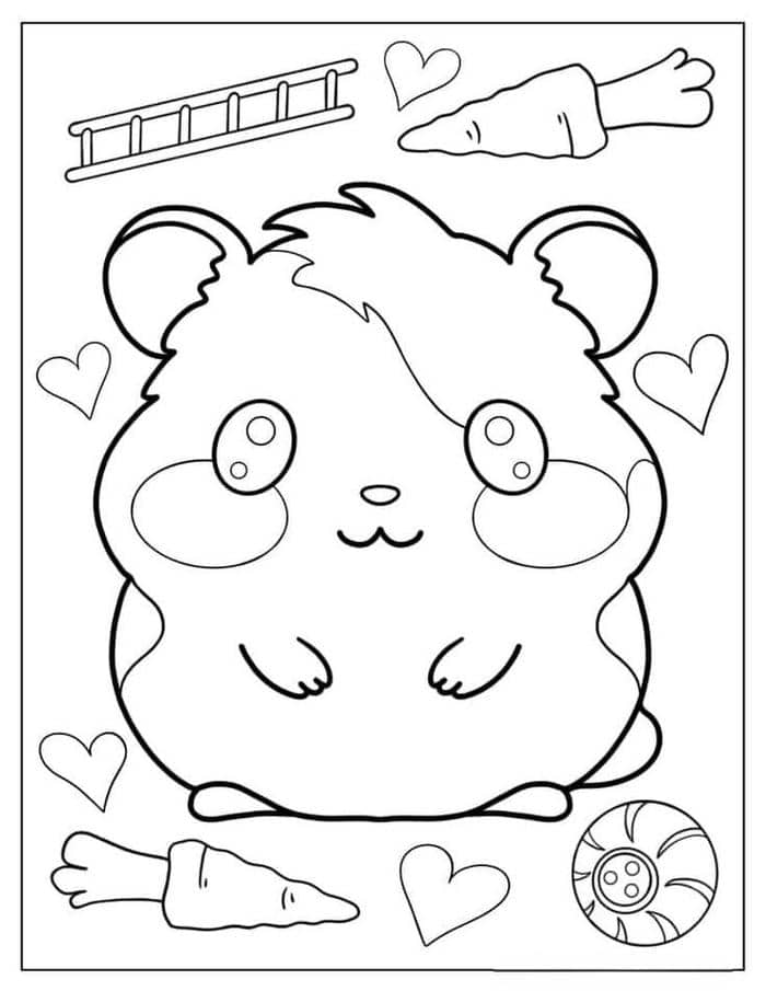 tranh-to-mau-chuot-hamster-cute Tranh tô màu chuột Hamster cute