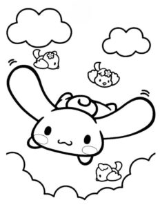 tranh to mau cinnamoroll don gian de thuong