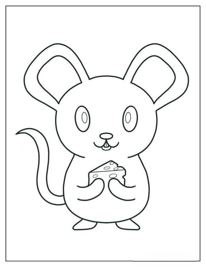 tranh-to-mau-con-chuot-om-pho-mai-sieu-cute Tranh tô màu con chuột ôm phô mai siêu cute