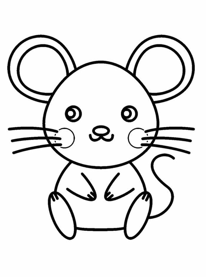 tranh-to-mau-don-gian-hinh-con-chuot-cute Tranh tô màu đơn giản hình con chuột cute