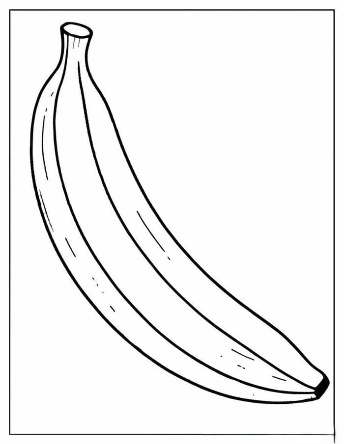 Tranh tô màu đơn giản hình quả chuối
