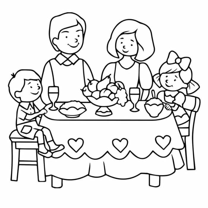 tranh-to-mau-gia-dinh-4-nguoi-cung-an-com Tranh tô màu gia đình 4 người cùng ăn cơm