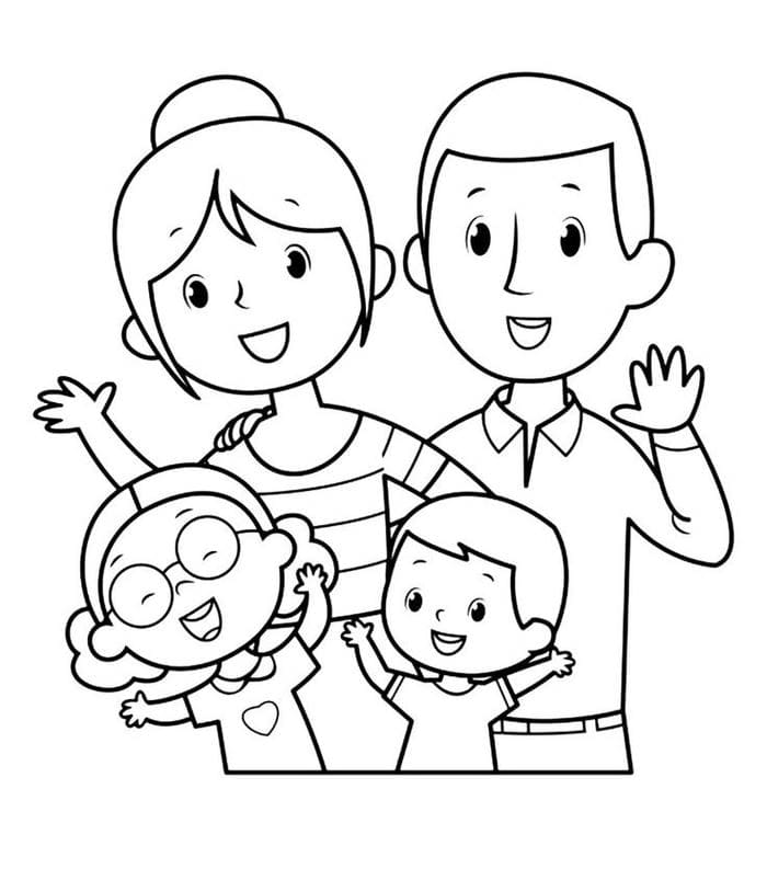 tranh-to-mau-gia-dinh-4-nguoi-don-gian-cho-be Tranh tô màu gia đình 4 người đơn giản cho bé