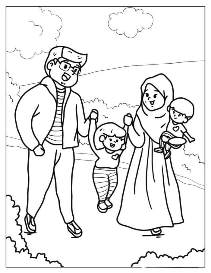 tranh-to-mau-gia-dinh-4-nguoi-sieu-de-thuong Tranh tô màu gia đình 4 người siêu dễ thương