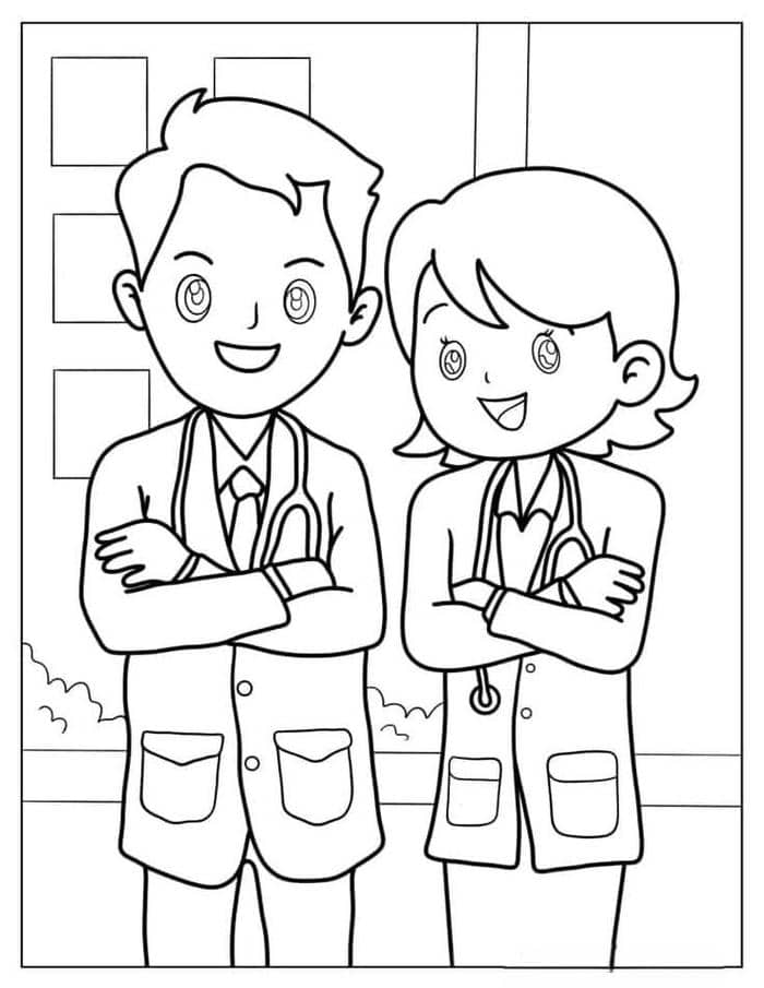 tranh-to-mau-hinh-bac-si-don-gian Tranh tô màu hình bác sĩ đơn giản