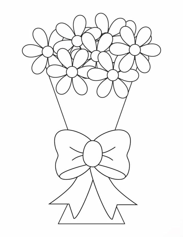 tranh-to-mau-hinh-bo-hoa-don-gian-cho-be Tranh tô màu hình bó hoa đơn giản cho bé